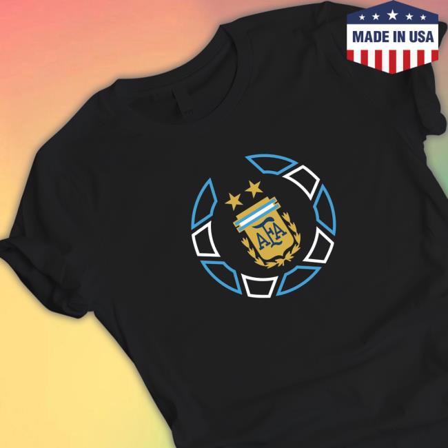 world cup 2022 argentina national team ball crest black T-Shirt