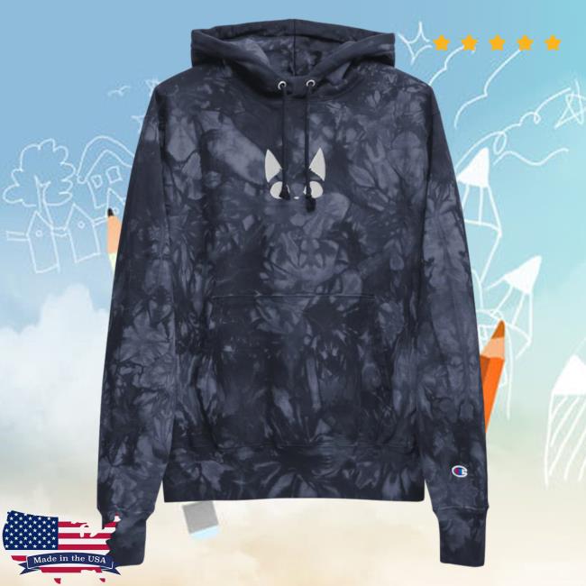 Yujin Clothing x Champion Amazed Cat Tie Dye Crew Navy