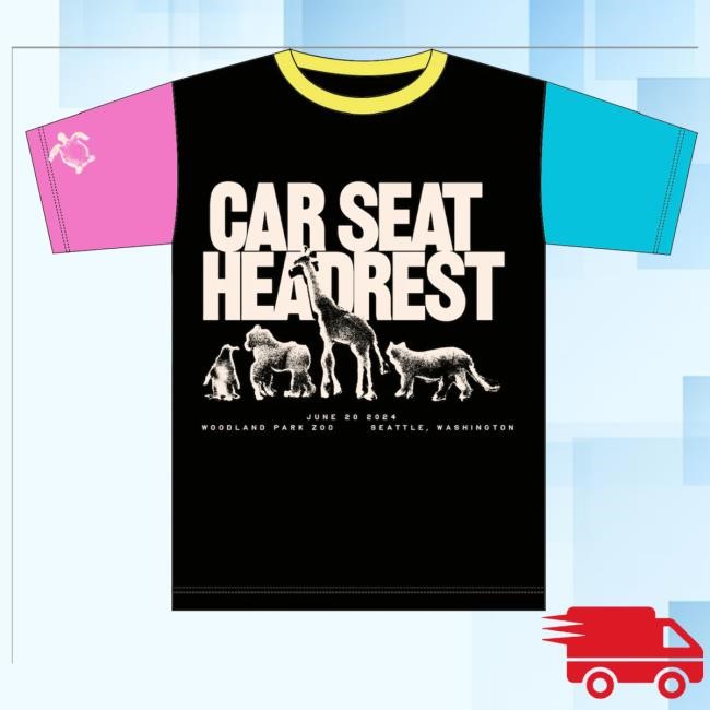 Woodland Park Zoo Animal Colorblock Short Sleeve Shirt Car Seat Headrest