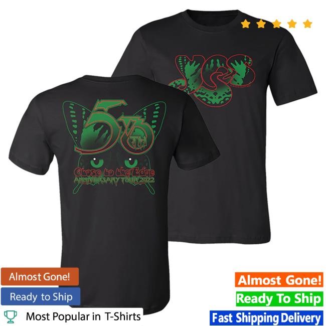 Yes Official Store "Close to the Edge" 50th Anniversary Tour Black Butterfly Shirt 2024