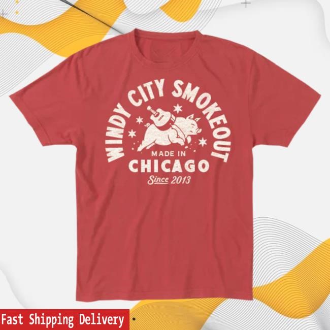 Windy City Smokeout Red Jumping Pig Shirts